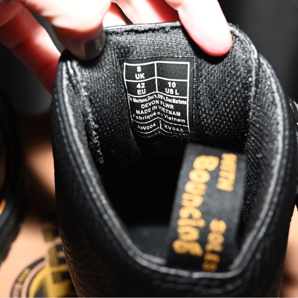 Dr. Martens Devon Flwr black milled Napa US 10 women’s boot - Picture 5 of 12